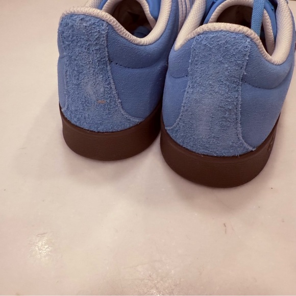 Adidas VL Court 2.0 Men’s Sneakers. Blue W/ White Stripes Gum Soles Sz 12 NEW! - Picture 8 of 14